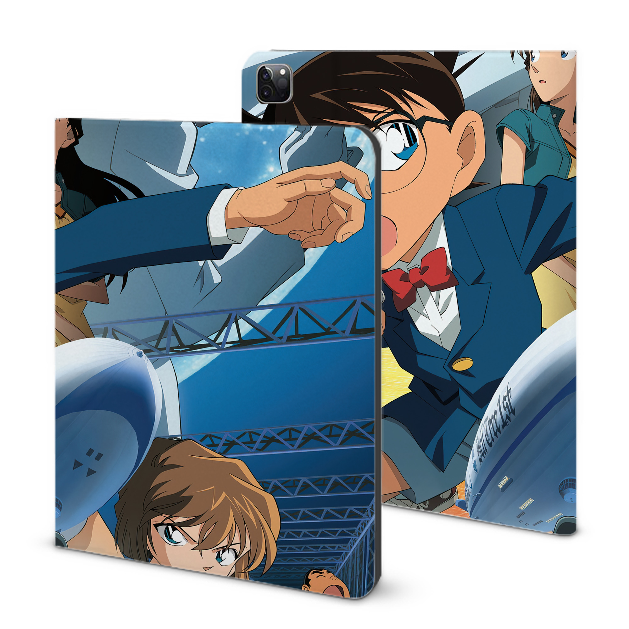 （画像用） 名探偵コナン Detective Conan IPad ケース ブック型 PUレザー TPU 耐衝撃 軽量 薄型 ペン収納なし 全面保護 IPad 各モデル対応